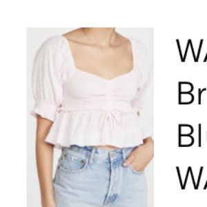 WAYF Babydoll Crop Top